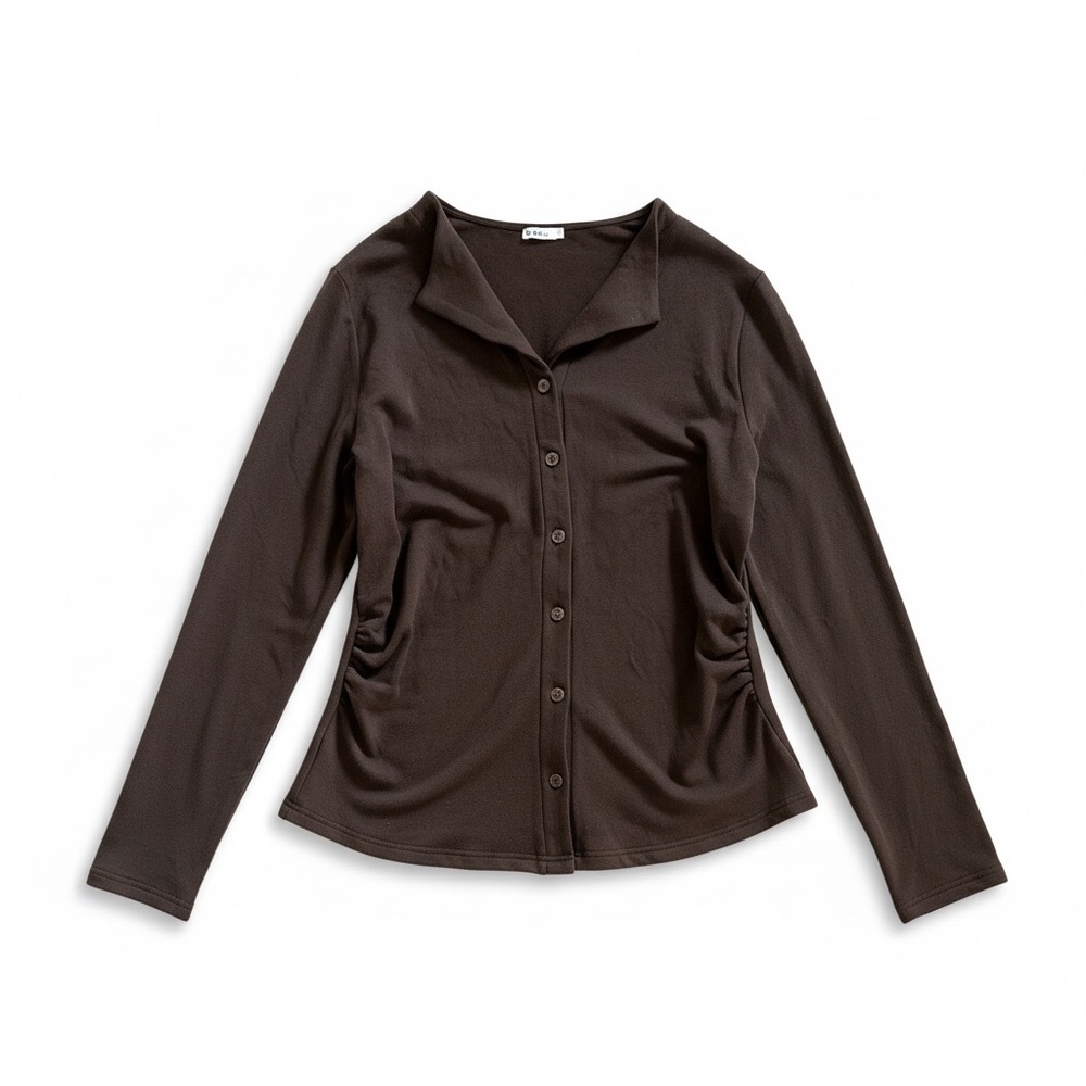 OGL Brown Long-Sleeve Button Down Shirt XL